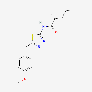 molecular formula C16H21N3O2S B4019248 N-[5-(4-methoxybenzyl)-1,3,4-thiadiazol-2-yl]-2-methylpentanamide 