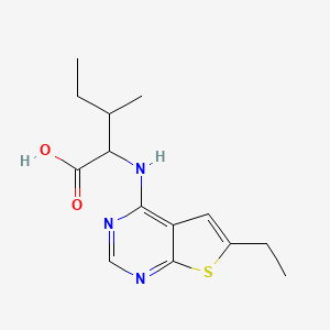 molecular formula C14H19N3O2S B4019274 N-(6-ethylthieno[2,3-d]pyrimidin-4-yl)isoleucine 