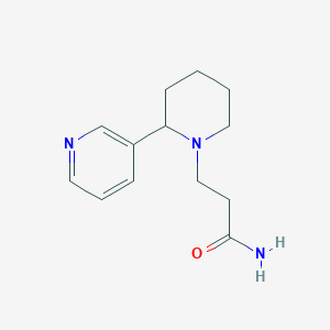 molecular formula C13H19N3O B4019282 3-[2-(3-pyridinyl)-1-piperidinyl]propanamide 