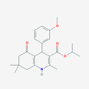 molecular formula C23H29NO4 B401929 1-Methylethyl 2,7,7-trimethyl-4-[3-(methyloxy)phenyl]-5-oxo-1,4,5,6,7,8-hexahydroquinoline-3-carboxylate 