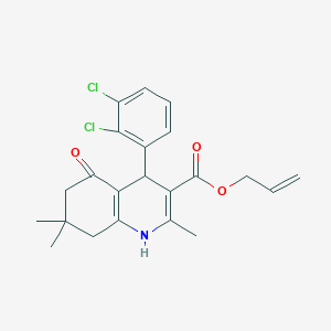 molecular formula C22H23Cl2NO3 B401930 Allyl 4-(2,3-dichlorophenyl)-2,7,7-trimethyl-5-oxo-1,4,5,6,7,8-hexahydro-3-quinolinecarboxylate 