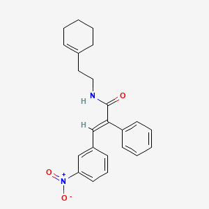 molecular formula C23H24N2O3 B4019310 N-[2-(1-cyclohexen-1-yl)ethyl]-3-(3-nitrophenyl)-2-phenylacrylamide 
