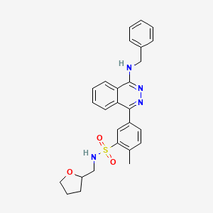 molecular formula C27H28N4O3S B4019315 5-[4-(benzylamino)-1-phthalazinyl]-2-methyl-N-(tetrahydro-2-furanylmethyl)benzenesulfonamide 