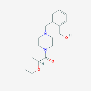 molecular formula C18H28N2O3 B4019322 (2-{[4-(2-isopropoxypropanoyl)piperazin-1-yl]methyl}phenyl)methanol 