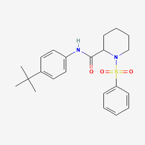 molecular formula C22H28N2O3S B4019341 N-(4-tert-butylphenyl)-1-(phenylsulfonyl)-2-piperidinecarboxamide 
