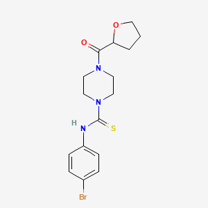 molecular formula C16H20BrN3O2S B4019347 N-(4-bromophenyl)-4-(tetrahydro-2-furanylcarbonyl)-1-piperazinecarbothioamide 