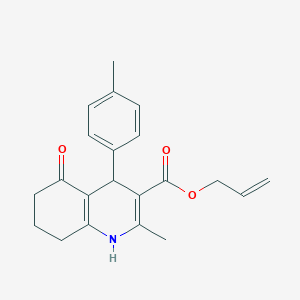 molecular formula C21H23NO3 B401935 Allyl 2-methyl-4-(4-methylphenyl)-5-oxo-1,4,5,6,7,8-hexahydro-3-quinolinecarboxylate 