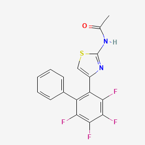 N-[4-(3,4,5,6-tetrafluoro-2-biphenylyl)-1,3-thiazol-2-yl]acetamide