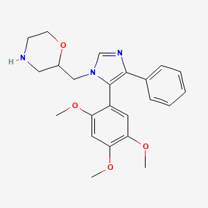 molecular formula C23H27N3O4 B4019373 2-{[4-phenyl-5-(2,4,5-trimethoxyphenyl)-1H-imidazol-1-yl]methyl}morpholine dihydrochloride 