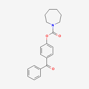 molecular formula C20H21NO3 B4019374 4-benzoylphenyl 1-azepanecarboxylate 