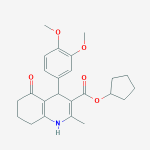 molecular formula C24H29NO5 B401938 Cyclopentyl 4-(3,4-dimethoxyphenyl)-2-methyl-5-oxo-1,4,5,6,7,8-hexahydroquinoline-3-carboxylate 