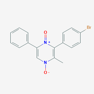 molecular formula C17H13BrN2O2 B4019382 3-(4-bromophenyl)-2-methyl-5-phenylpyrazine 1,4-dioxide 