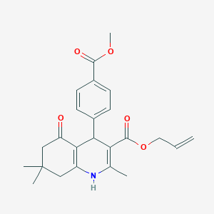molecular formula C24H27NO5 B401940 Allyl 4-[4-(methoxycarbonyl)phenyl]-2,7,7-trimethyl-5-oxo-1,4,5,6,7,8-hexahydro-3-quinolinecarboxylate 
