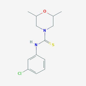 molecular formula C13H17ClN2OS B4019400 N-(3-氯苯基)-2,6-二甲基-4-吗啉甲硫酰胺 