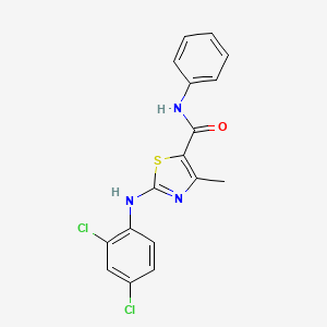 molecular formula C17H13Cl2N3OS B4019411 2-[(2,4-dichlorophenyl)amino]-4-methyl-N-phenyl-1,3-thiazole-5-carboxamide 