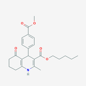 Pentyl 4-[4-(methoxycarbonyl)phenyl]-2-methyl-5-oxo-1,4,5,6,7,8-hexahydroquinoline-3-carboxylate