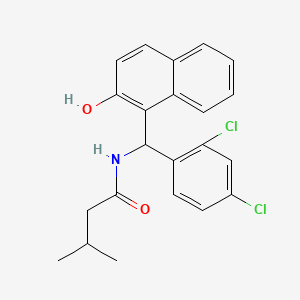 molecular formula C22H21Cl2NO2 B4019420 N-[(2,4-dichlorophenyl)(2-hydroxy-1-naphthyl)methyl]-3-methylbutanamide 