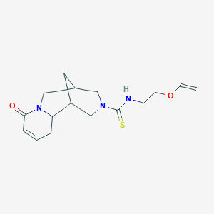 molecular formula C16H21N3O2S B4019430 6-oxo-N-[2-(vinyloxy)ethyl]-7,11-diazatricyclo[7.3.1.0~2,7~]trideca-2,4-diene-11-carbothioamide 