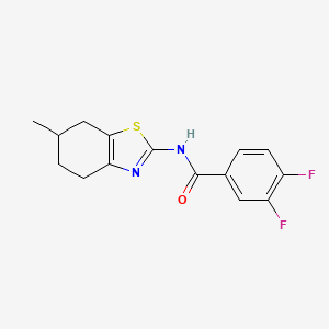 molecular formula C15H14F2N2OS B4019462 3,4-difluoro-N-(6-methyl-4,5,6,7-tetrahydro-1,3-benzothiazol-2-yl)benzamide 