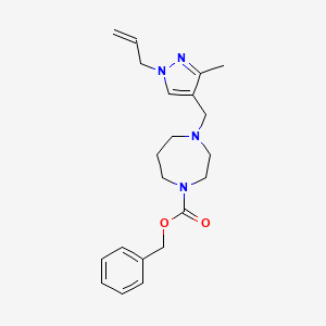molecular formula C21H28N4O2 B4019463 benzyl 4-[(1-allyl-3-methyl-1H-pyrazol-4-yl)methyl]-1,4-diazepane-1-carboxylate 