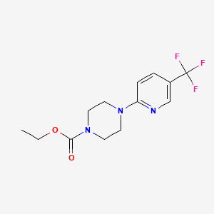 molecular formula C13H16F3N3O2 B4019475 ethyl 4-[5-(trifluoromethyl)-2-pyridinyl]-1-piperazinecarboxylate CAS No. 385404-03-5