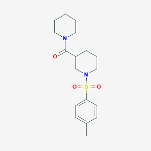molecular formula C18H26N2O3S B4019481 1-[(4-甲基苯基)磺酰基]-3-(1-哌啶基羰基)哌啶 