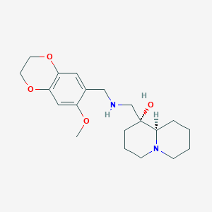 (1R,9aR)-1-({[(7-methoxy-2,3-dihydro-1,4-benzodioxin-6-yl)methyl]amino}methyl)octahydro-2H-quinolizin-1-ol