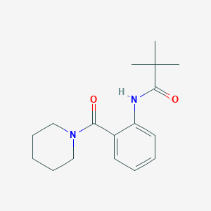 molecular formula C17H24N2O2 B4019504 2,2-dimethyl-N-[2-(1-piperidinylcarbonyl)phenyl]propanamide 