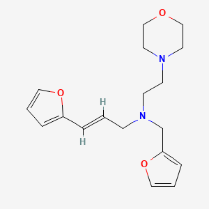 molecular formula C18H24N2O3 B4019535 (2-furylmethyl)[(2E)-3-(2-furyl)prop-2-en-1-yl](2-morpholin-4-ylethyl)amine 