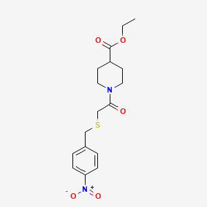 ethyl 1-{[(4-nitrobenzyl)thio]acetyl}-4-piperidinecarboxylate