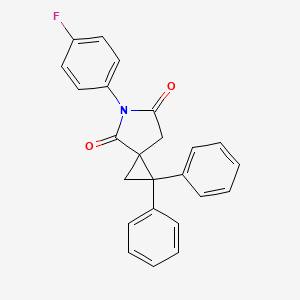 molecular formula C24H18FNO2 B4019568 5-(4-fluorophenyl)-1,1-diphenyl-5-azaspiro[2.4]heptane-4,6-dione 