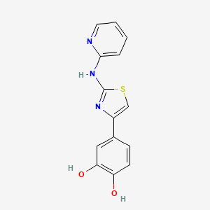 molecular formula C14H11N3O2S B4019582 4-[2-(2-pyridinylamino)-1,3-thiazol-4-yl]-1,2-benzenediol 