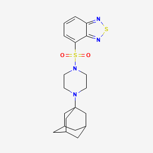 molecular formula C20H26N4O2S2 B4019595 4-{[4-(1-adamantyl)-1-piperazinyl]sulfonyl}-2,1,3-benzothiadiazole 
