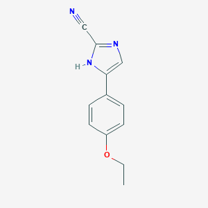 molecular formula C12H11N3O B040196 4-(4-ethoxyphenyl)-1H-imidazole-2-carbonitrile CAS No. 120118-42-5