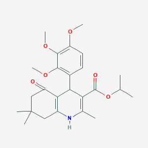 molecular formula C25H33NO6 B401960 1-Methylethyl 2,7,7-trimethyl-5-oxo-4-[2,3,4-tris(methyloxy)phenyl]-1,4,5,6,7,8-hexahydroquinoline-3-carboxylate 