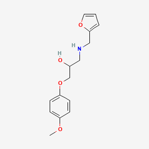 molecular formula C15H19NO4 B4019610 1-[(2-furylmethyl)amino]-3-(4-methoxyphenoxy)-2-propanol 