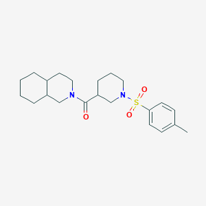 molecular formula C22H32N2O3S B4019616 2-({1-[(4-methylphenyl)sulfonyl]-3-piperidinyl}carbonyl)decahydroisoquinoline 