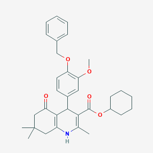 Cyclohexyl 4-[4-(benzyloxy)-3-methoxyphenyl]-2,7,7-trimethyl-5-oxo-1,4,5,6,7,8-hexahydro-3-quinolinecarboxylate