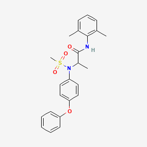 molecular formula C24H26N2O4S B4019626 N~1~-(2,6-dimethylphenyl)-N~2~-(methylsulfonyl)-N~2~-(4-phenoxyphenyl)alaninamide 