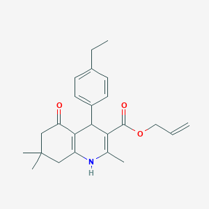 molecular formula C24H29NO3 B401969 Prop-2-enyl 4-(4-ethylphenyl)-2,7,7-trimethyl-5-oxo-1,4,5,6,7,8-hexahydroquinoline-3-carboxylate 