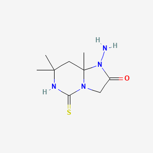 molecular formula C9H16N4OS B4019695 1-amino-7,7,8a-trimethyl-5-thioxohexahydroimidazo[1,2-c]pyrimidin-2(3H)-one 