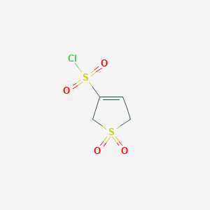 molecular formula C4H5ClO4S2 B040197 2,5-Dihydrothiophene-3-sulfonyl chloride 1,1-dioxide CAS No. 112161-61-2