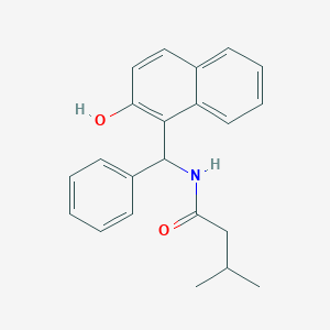 molecular formula C22H23NO2 B4019705 N-[(2-hydroxy-1-naphthyl)(phenyl)methyl]-3-methylbutanamide 