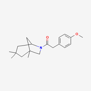molecular formula C19H27NO2 B4019749 6-[(4-methoxyphenyl)acetyl]-1,3,3-trimethyl-6-azabicyclo[3.2.1]octane 