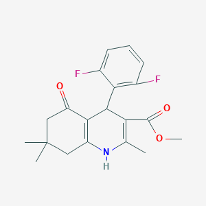 molecular formula C20H21F2NO3 B4019750 methyl 4-(2,6-difluorophenyl)-2,7,7-trimethyl-5-oxo-1,4,5,6,7,8-hexahydro-3-quinolinecarboxylate 