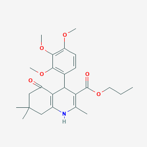 Propyl 2,7,7-trimethyl-5-oxo-4-(2,3,4-trimethoxyphenyl)-1,4,5,6,7,8-hexahydroquinoline-3-carboxylate