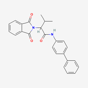 molecular formula C25H22N2O3 B4019771 N-4-biphenylyl-2-(1,3-dioxo-1,3-dihydro-2H-isoindol-2-yl)-3-methylbutanamide 