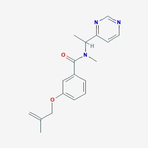 molecular formula C18H21N3O2 B4019779 N-methyl-3-[(2-methylprop-2-en-1-yl)oxy]-N-(1-pyrimidin-4-ylethyl)benzamide 
