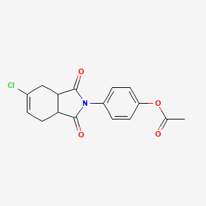 molecular formula C16H14ClNO4 B4019796 4-(5-chloro-1,3-dioxo-1,3,3a,4,7,7a-hexahydro-2H-isoindol-2-yl)phenyl acetate 