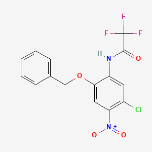 molecular formula C15H10ClF3N2O4 B4019806 N-[2-(benzyloxy)-5-chloro-4-nitrophenyl]-2,2,2-trifluoroacetamide 